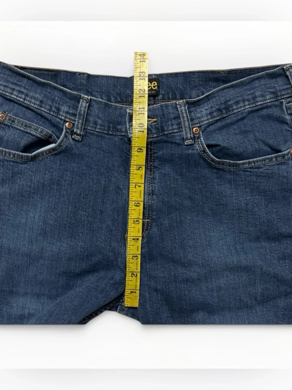 Lee Relaxed Fit Jeans Men Blue Straight Leg Stretch Denim Casual Classic 32x29
